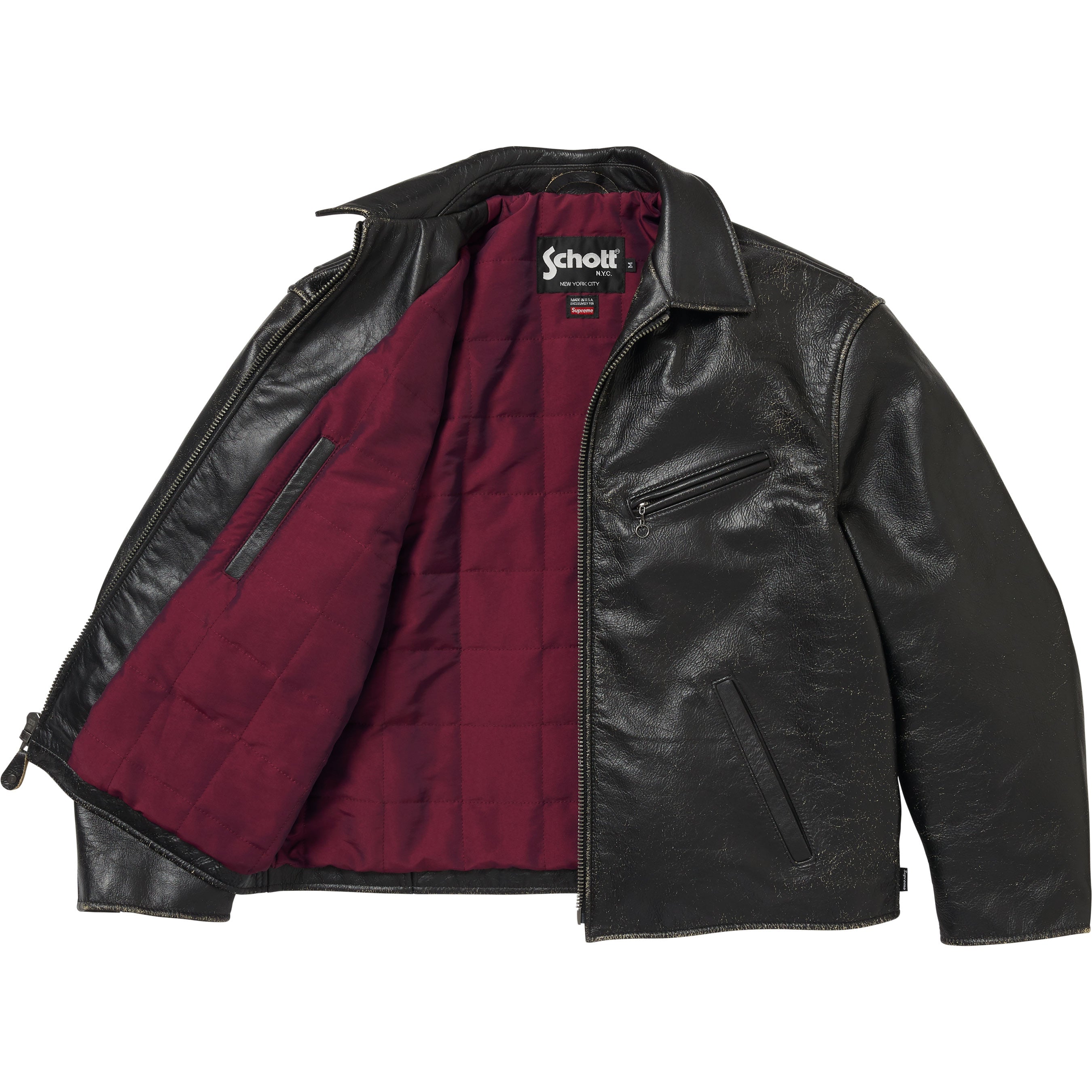 Supreme®/Schott® Distressed Leather Jacket view 8